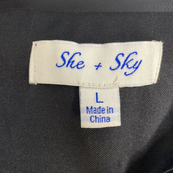 NWT  She + Sky faux leather long sleeve button down dress with belt. Size large. - Picture 12 of 12